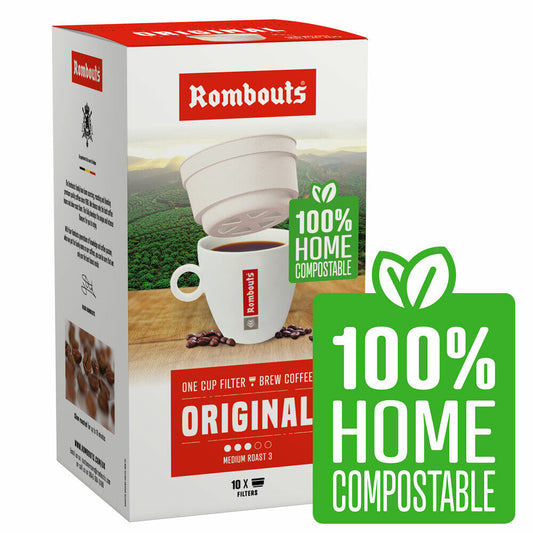 Rombouts Coffee Original Roast gemahlener Kaffee 10 Filter pro Packung kompostierbar