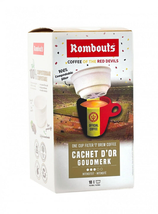Rombouts Cachet D'or kompostierbare Ein-Tassen-Filter, 6er-Pack, 60 Filter – mit Sendungsverfolgung