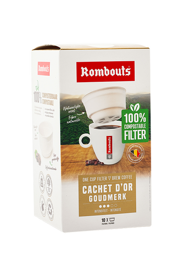 Rombouts Cachet D'or kompostierbare Ein-Tassen-Filter, 6er-Pack, 60 Filter – mit Sendungsverfolgung