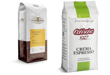 Ultimatives italienisches Espresso-Paket, Gourmetkaffee Carraro und Miscela d'oro, 2 x 1 kg
