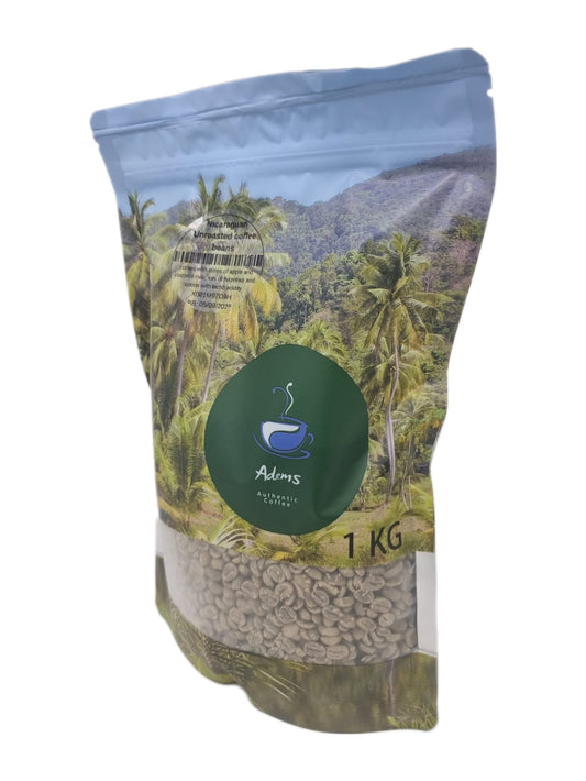 Adems Nicaraguan green coffee beans 1 kg for home and business roasting