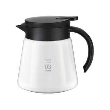 Hario VHS-80W Stainless Steel Heat Resistant Server 3 Cup (White) 750ml