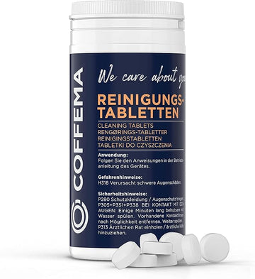 Coffema Cleaning tablets (1 g) - 1 x 100 tablets - for professional cleaning of coffee machines and fully automatic coffee machines - degreases and cleans