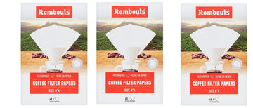 3 Packs of Rombouts 40 Coffee Filter Papers (120 individual filters) size No 4
