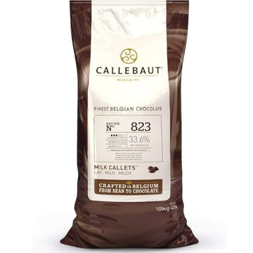 Callebauts 823 Belgian Milk Callets 10kg Belgian Chocolate For Chocolate Fountain (1x10kg Milk Callets)