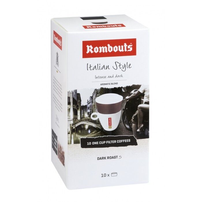 Rombouts Italian Style 10 einzelne Filterkaffees 10x62g - 4er-Pack mit Sendungsverfolgung