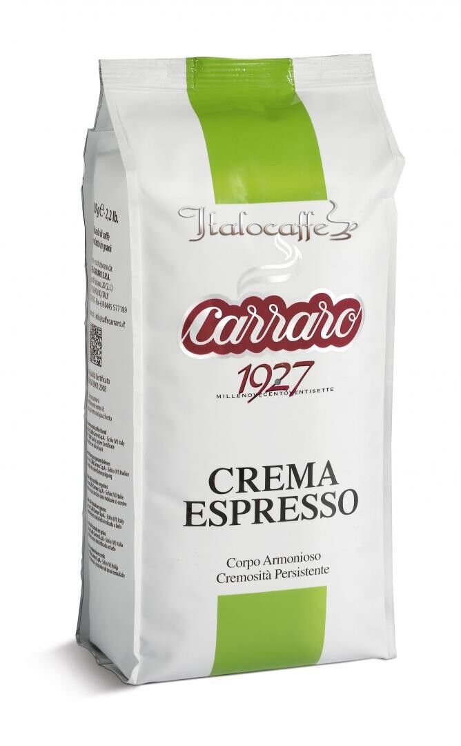 Carraro 1927 Crema Espresso Italienische ganze Kaffeebohnen 1kg - VERFOLGTER SERVICE -
