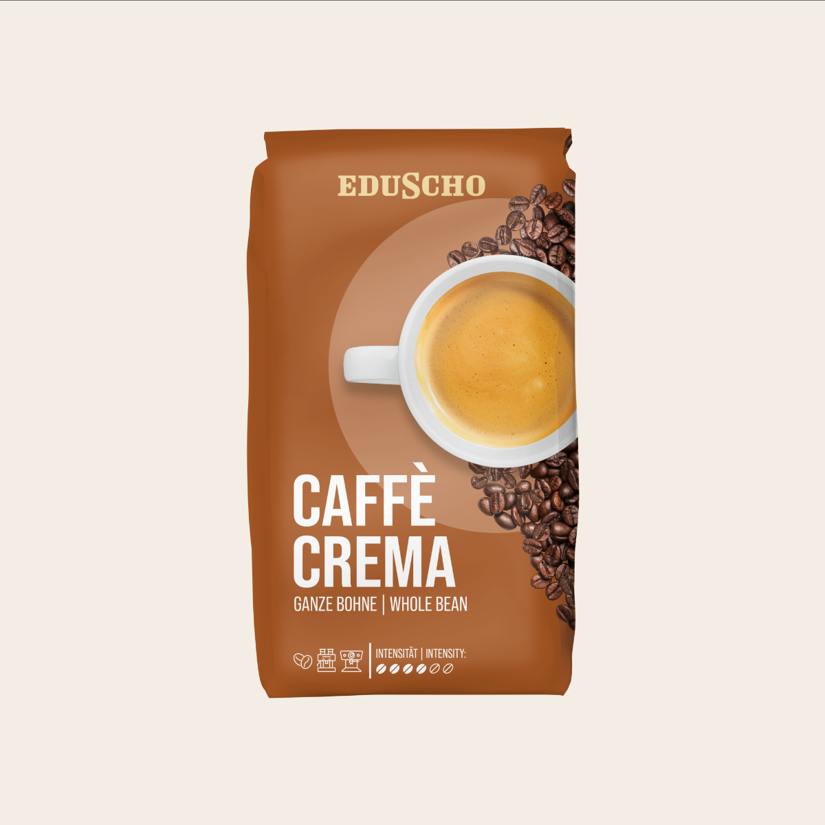 EDUSCHO Crema Espresso Roasted Coffee Beans 6x 1kg by Tchibo -TRACKED SERVICE -