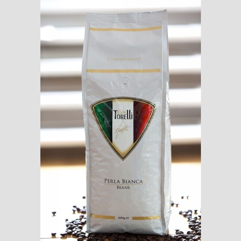 Caffe Torelli Perla Bianca espresso gourmet coffee beans 1kg -TRACKED SERVICE
