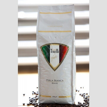 Caffe Torelli Perla Bianca espresso gourmet coffee beans 1kg -TRACKED SERVICE