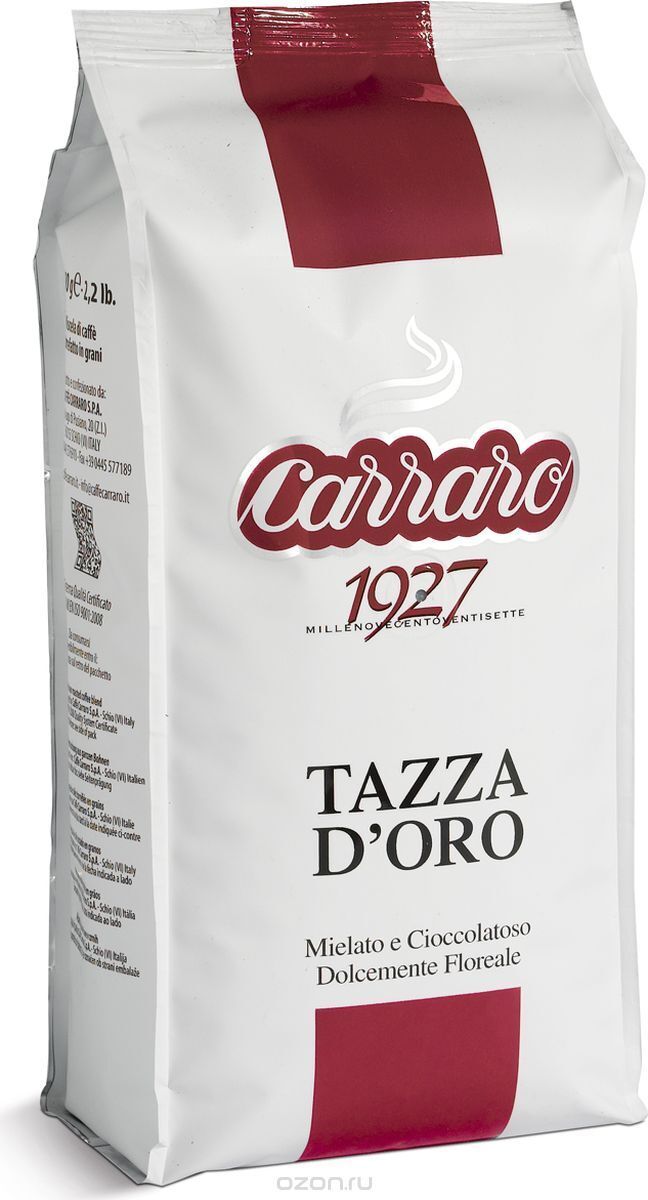Carraro 1927 Tazza D'oro Italienischer Espresso, ganze Kaffeebohnen, 1 kg, mit Sendungsverfolgung