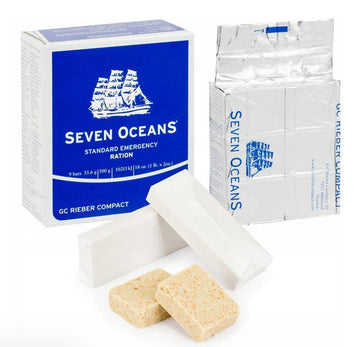 Seven Oceans Emergency Food Ration Biscuits 500g 24x9 Bars (complete box)