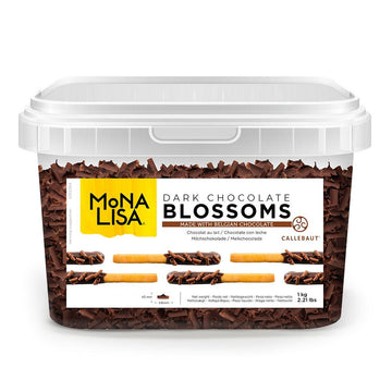 Mona Lisa Blossoms by Callebaut , Dark Chocolate Curls, 1kg Tub