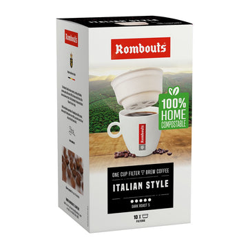 Rombouts Italian Style 10 Individual Filter Coffees 4 packs of 10 one cup coffee filters