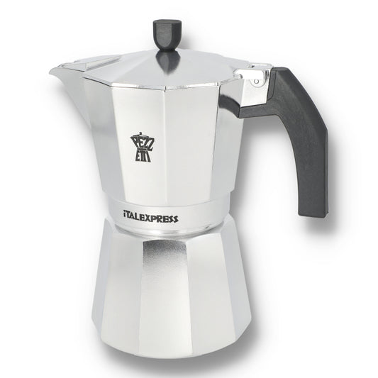 PEZZETTI ITALEXPRESS ALUMINIUM MOKA POT - 6 CUP SILVER