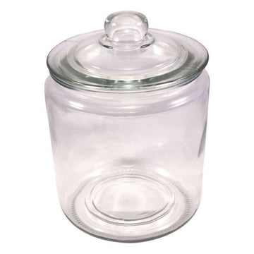CLEAR GLASS BISCOTTI JAR 1.5 US GALLON / 6 LITRES