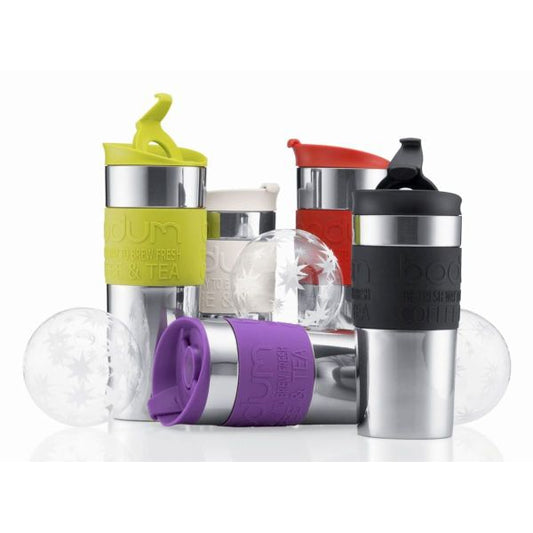 BODUM TRAVEL MUG, 0.35 L, 12OZ - S/S, OFF WHITE