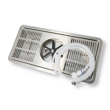 RECESSED CENTRE SPRAY PITCHER RINSER TRAY - 406MM (L) 178MM (W) 22MM (D)