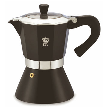 PEZZETTI BELLEXPRESS ALUMINIUM MOKA POT - 6 CUP BLACK