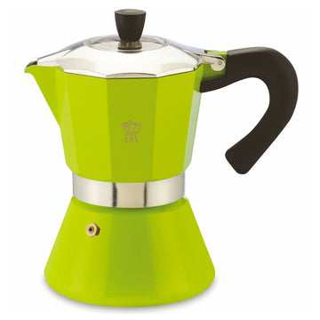 PEZZETTI BELLEXPRESS ALUMINIUM MOKA POT - 6 CUP GREEN