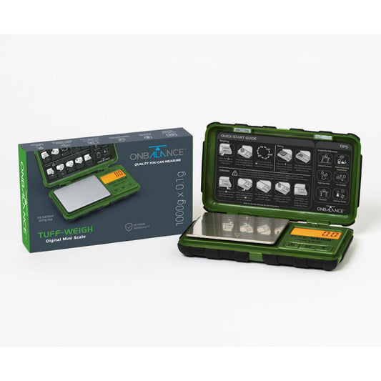 TUFF-WEIGH SCALES 1000 X 0.1 GRAM - WITH IMPACT RESISTANT CASE - GREEN