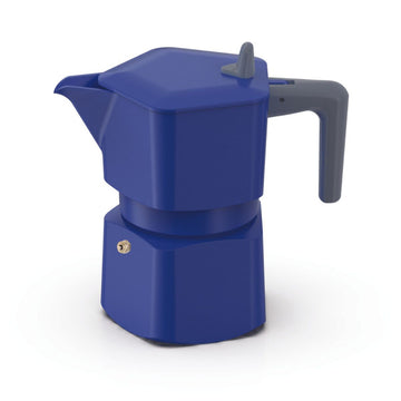 PEZZETTI PENTAEXPRESS MOKA POT - 3 CUP TORPEDO BLUE