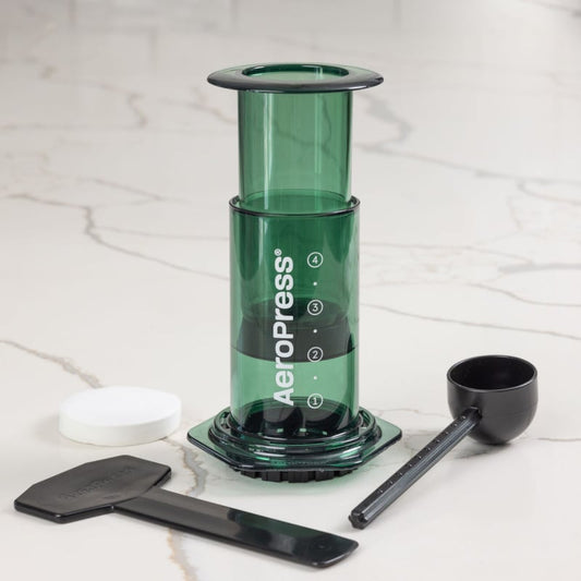 AEROPRESS CLEAR GREEN COFFEE MAKER