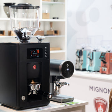 EUREKA MAXXI COFFEE GRINDER WITH DISKO AUTO TAMPER - BLACK