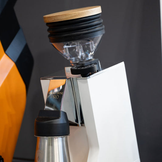 EUREKA ORO MIGNON SINGLE DOSE PRO 65 COFFEE GRINDER - WHITE