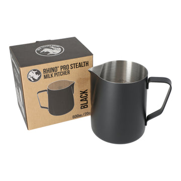 RHINO PRO STEALTH MILK PITCHER 600ML - BLACK