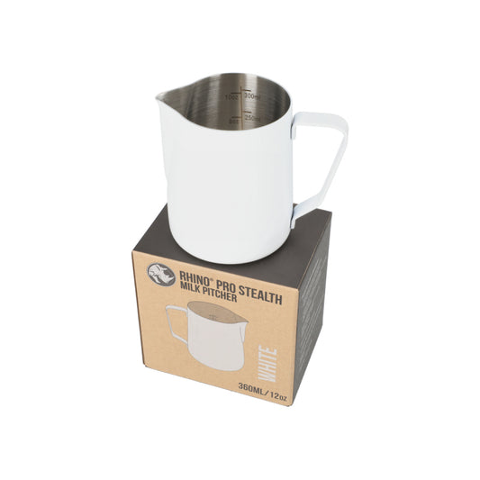 RHINO PRO STEALTH MILK PITCHER 350ML - WHITE