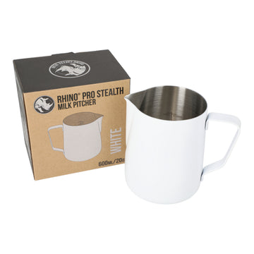 RHINO PRO STEALTH MILK PITCHER 600ML - WHITE