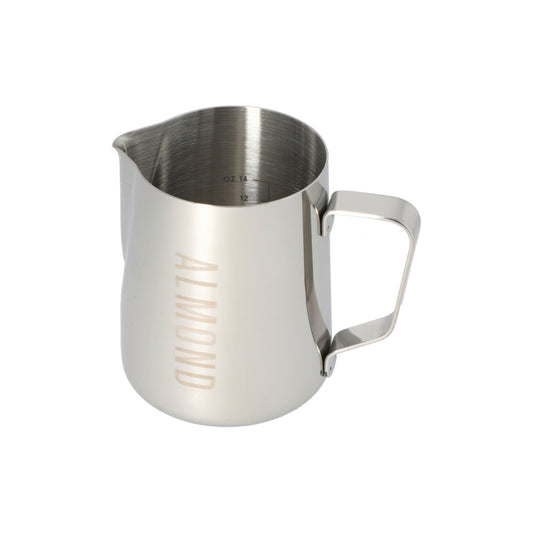 JAGUAR NAMED MILK FOAMING JUG WITH ETCHED VOLUME MEASURES - 0.6 LITRE 'ALMOND'