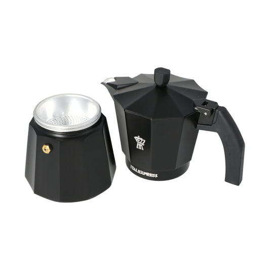 PEZZETTI ITALEXPRESS ALUMINIUM MOKA POT - 6 CUP COAL BLACK