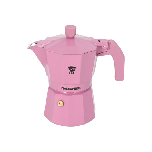 PEZZETTI ITALEXPRESS ALUMINIUM MOKA POT - 3 CUP PASTEL MAGENTA