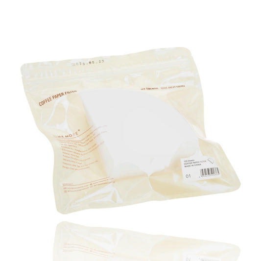 TIMEMORE V01 PAPER FILTER 1-2 CUP DRIPPERS 100 SHEETS - NATURAL WOOD FIBRE