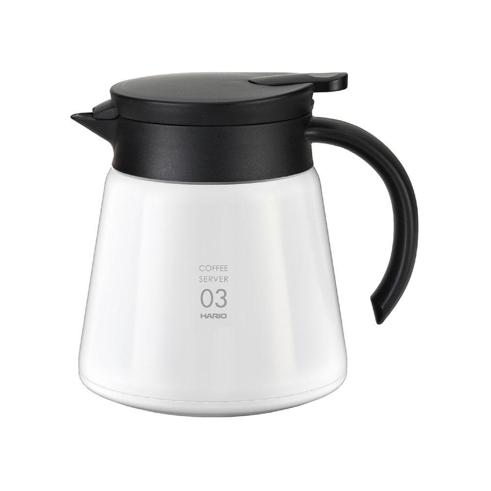 Hario VHS-80W Stainless Steel Heat Resistant Server 3 Cup (White) 750ml