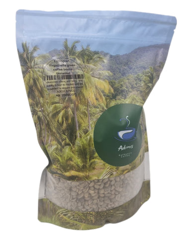 Adems Ethiopian Yirgacheffe Green coffee beans unroasted for home/business roasting 1kg