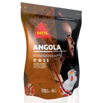 Delta Ground Roasted Coffee from ANGOLA for Espresso Machine or Bag 2x 250g