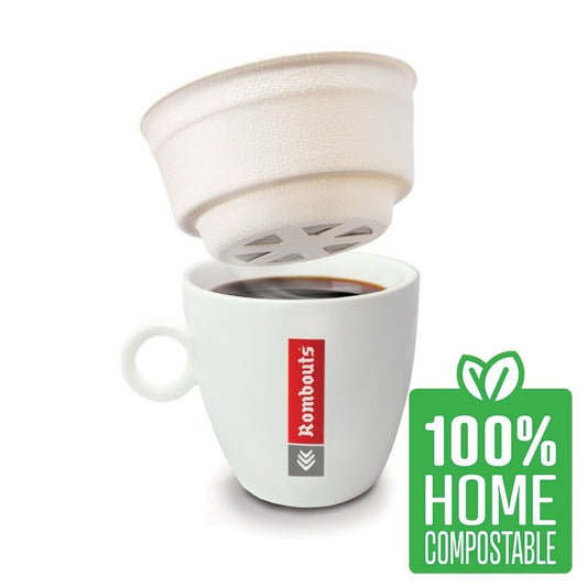 Rombouts Original Roast Individual Ground Coffee Filters Cupsize (6x10) (120 filters) compostable