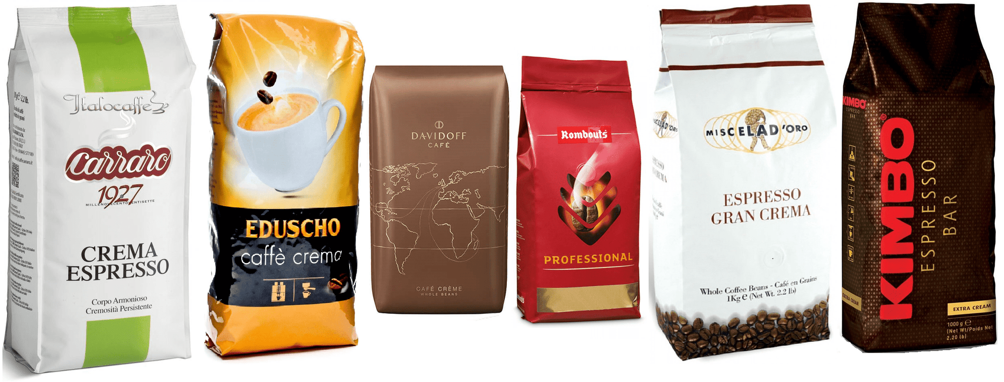 The ultimate cafe Crema coffee beans collection 6kg for the coffee lovers