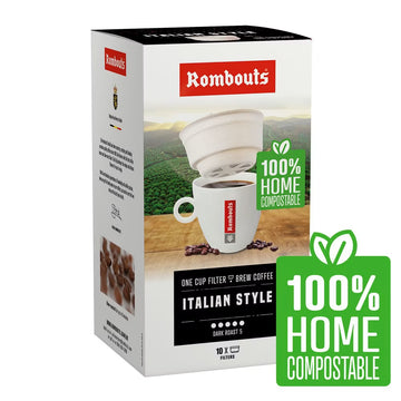 Rombouts Italian Style 10 Individual Filter Coffees 60 filters - 6 pack