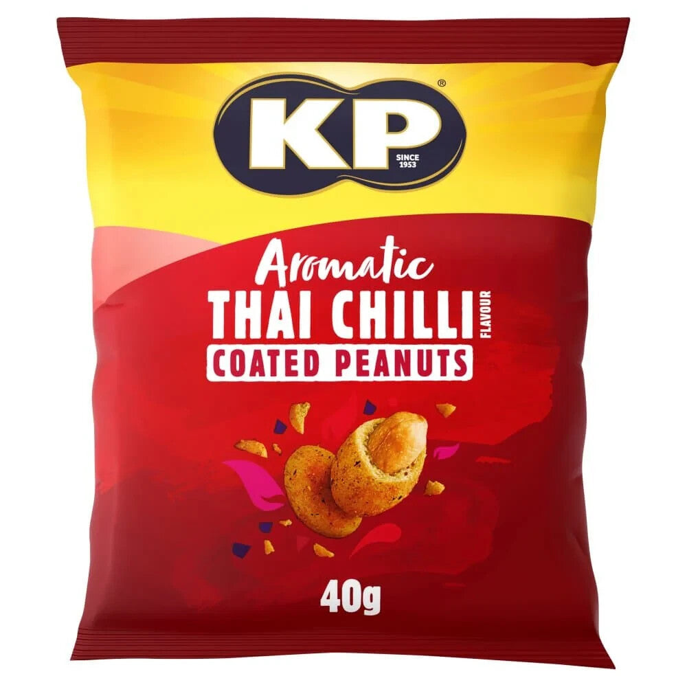 KP Aromatic Thai Chilli Coated Peanuts Pub Card 21x40g