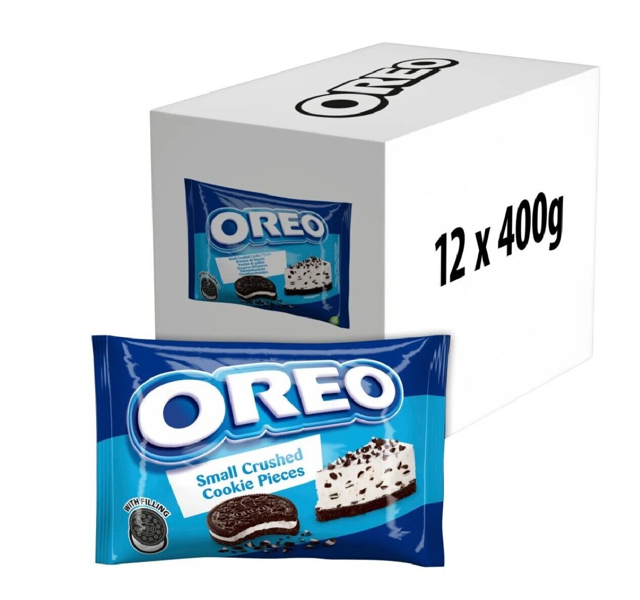 Oreo Crumbs crushed cookie with vanilla flavour filling 12 Packs of 400gr