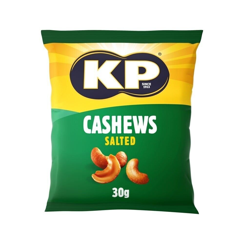 KP Pub Carded Salted cashew, Salted Cashews 12x 30g