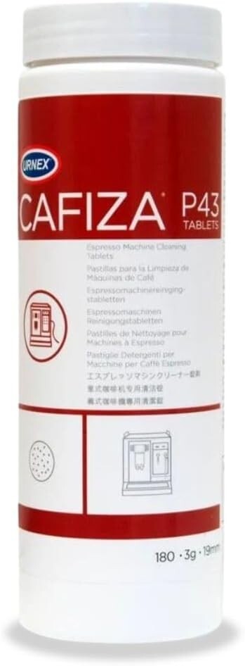Urnex Cafiza P43 Espresso Machine Cleaning Tablets 3g - 1 x Tub of 180 Tablets
