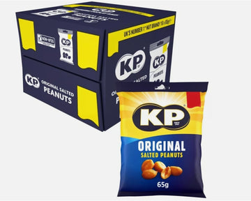 KP original salted Peanuts 65 gr per pack PMP £1.25 - 16 x 65g in Box