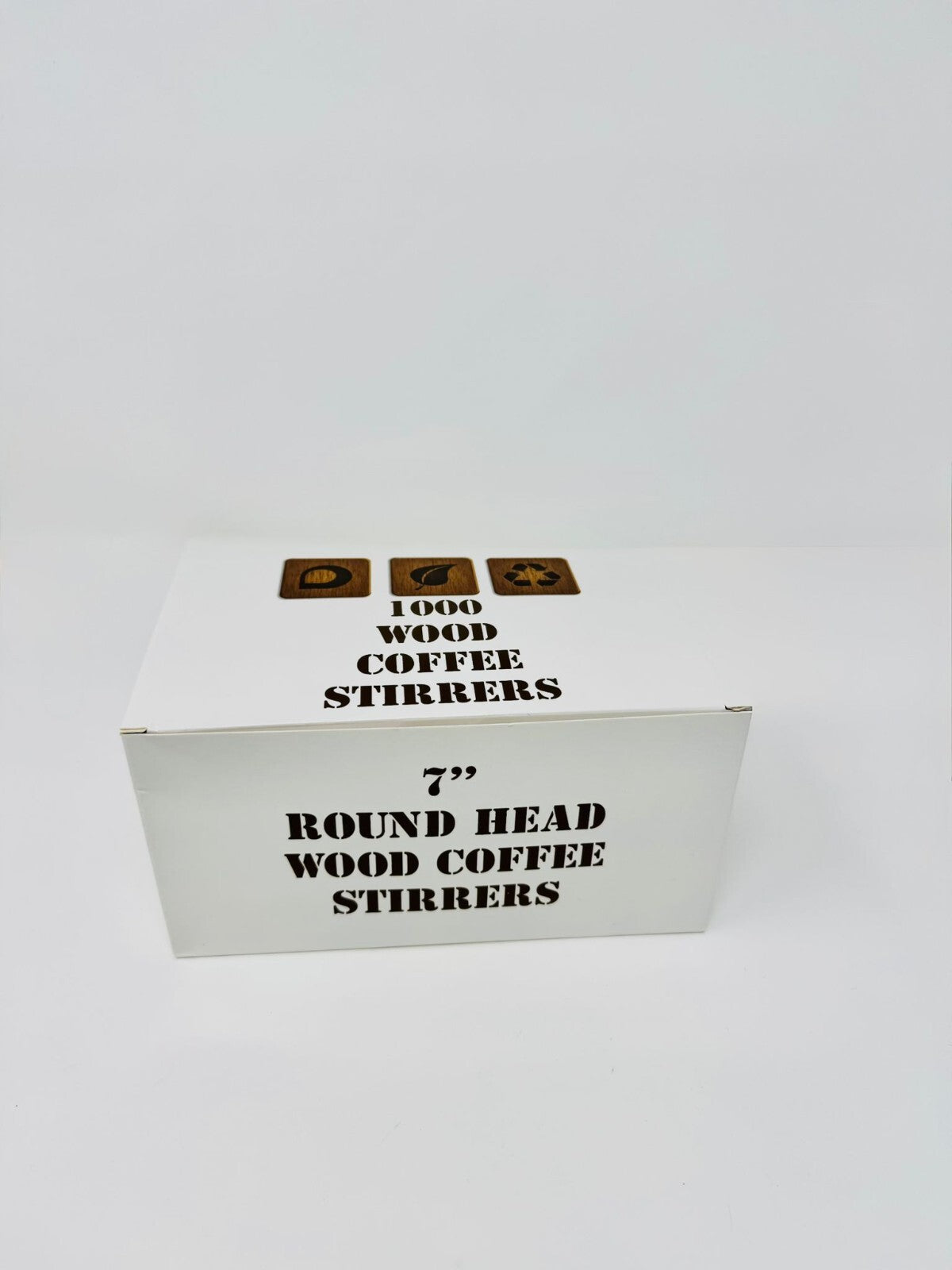 Adems 1000 x Long Wooden Round Head Coffee / Tea/ Hot or cold drinks Stirrers 7"