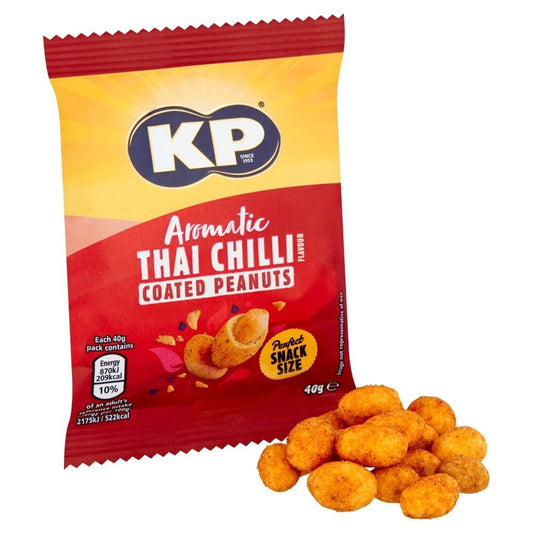 KP Aromatic Thai Chilli Coated Peanuts Pub Card 21x40g