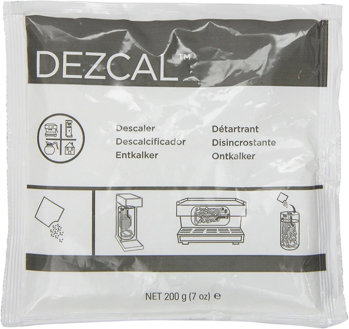 Urnex Dezcal Activated Scale Remover Powder sachets, 200g, White